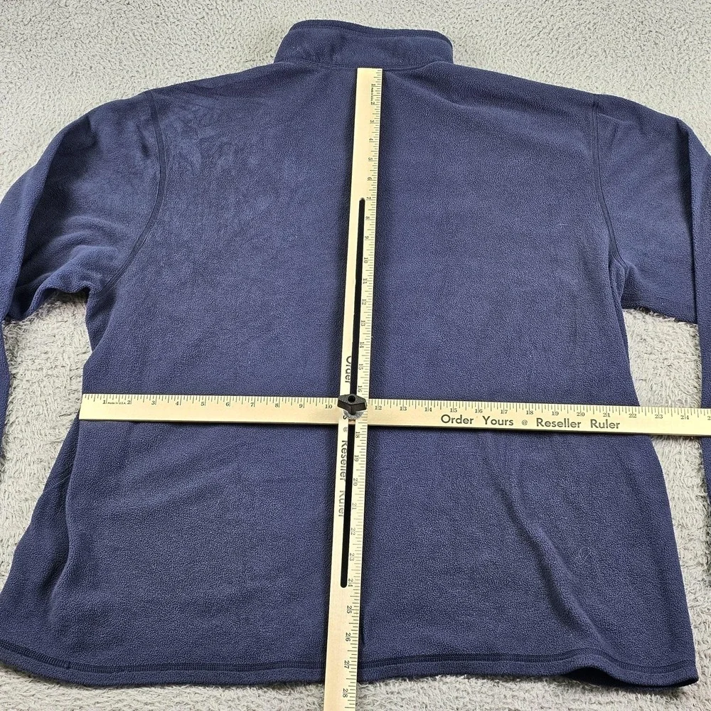 North Face Sweater Mens XL Blue‎ Gray Fleece Quarter Zip Pullover Chest Pocket